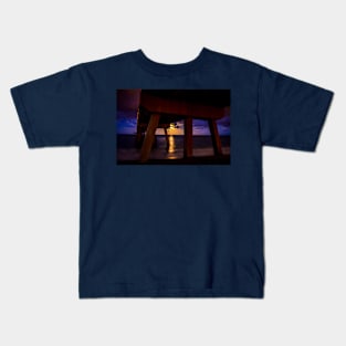 Moon under pier Kids T-Shirt